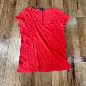 Ralph Lauren Bright Red V-Neck Women's Tee